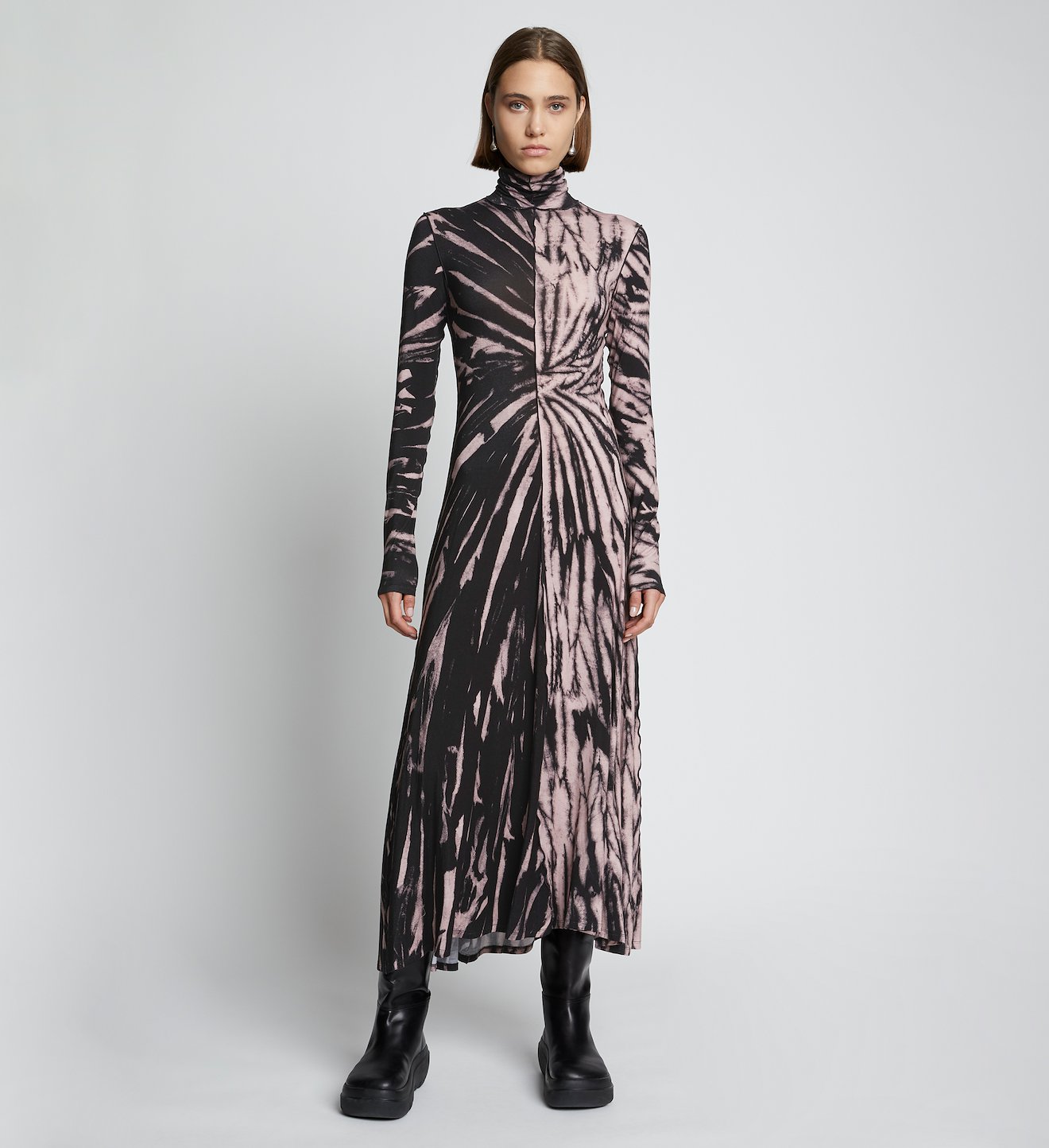 Spiral Tie Dye Jersey Dress