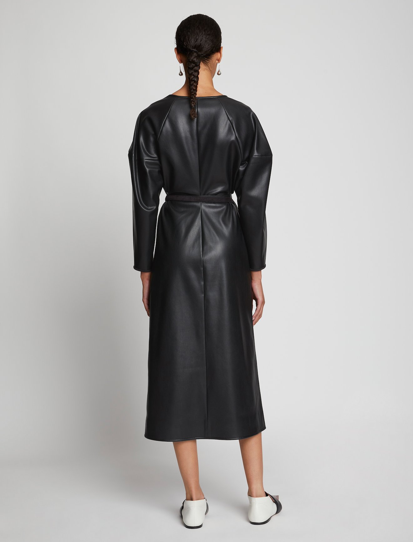 Faux Leather Wrap Dress #2