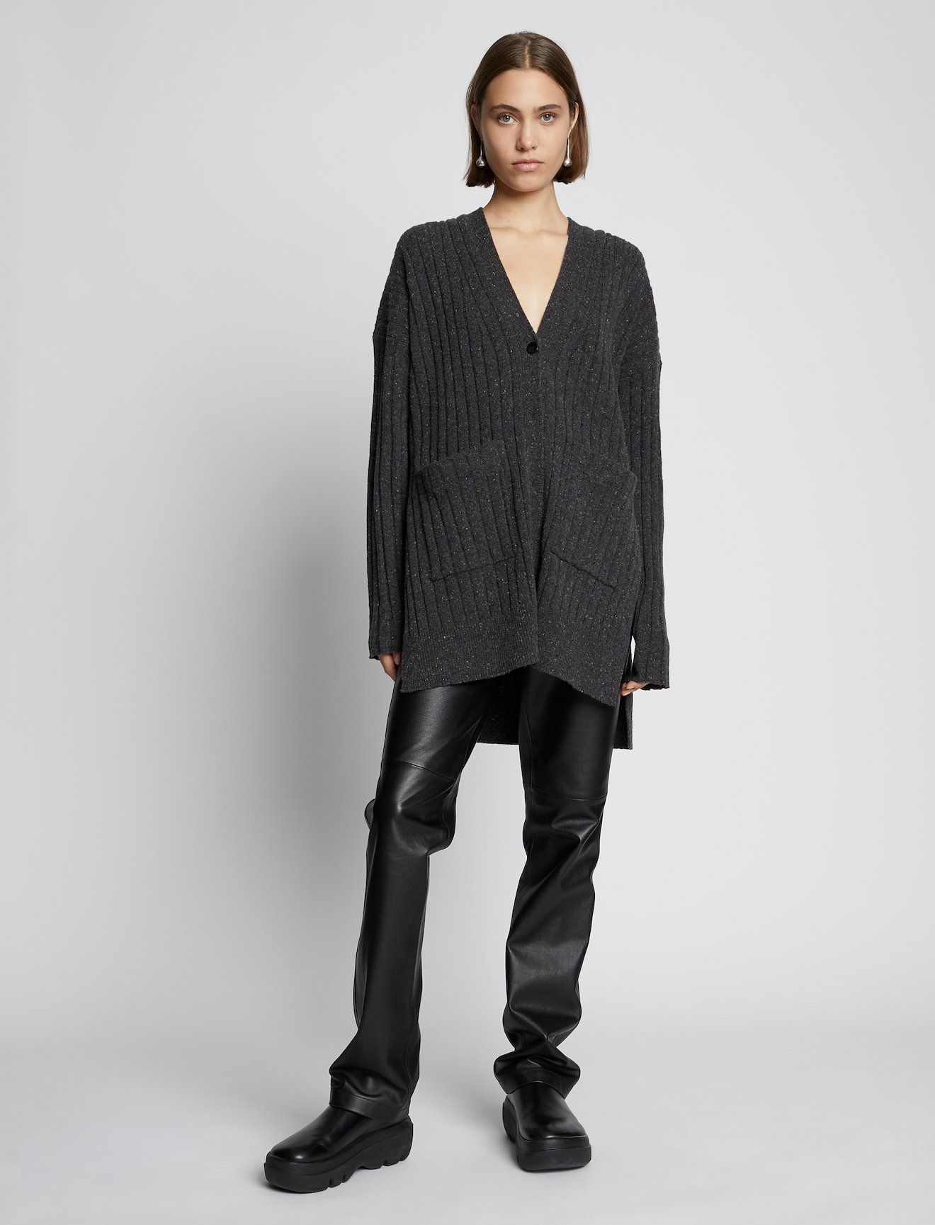 Speckled Wool Oversized Cardigan #1