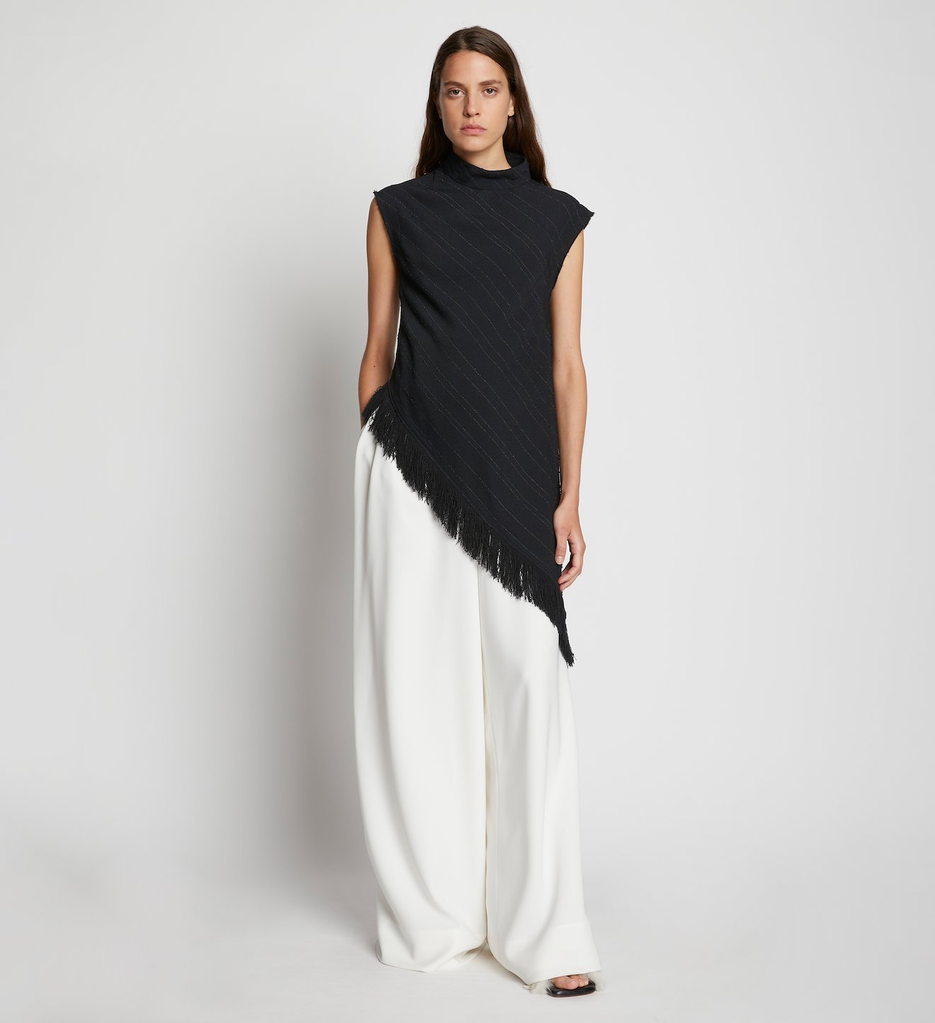 Textured Fringe Crepe Top