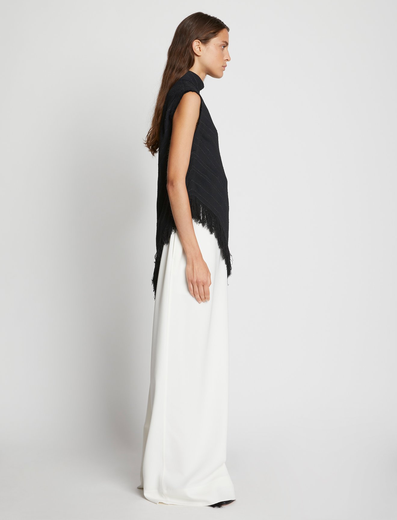 Textured Fringe Crepe Top #1
