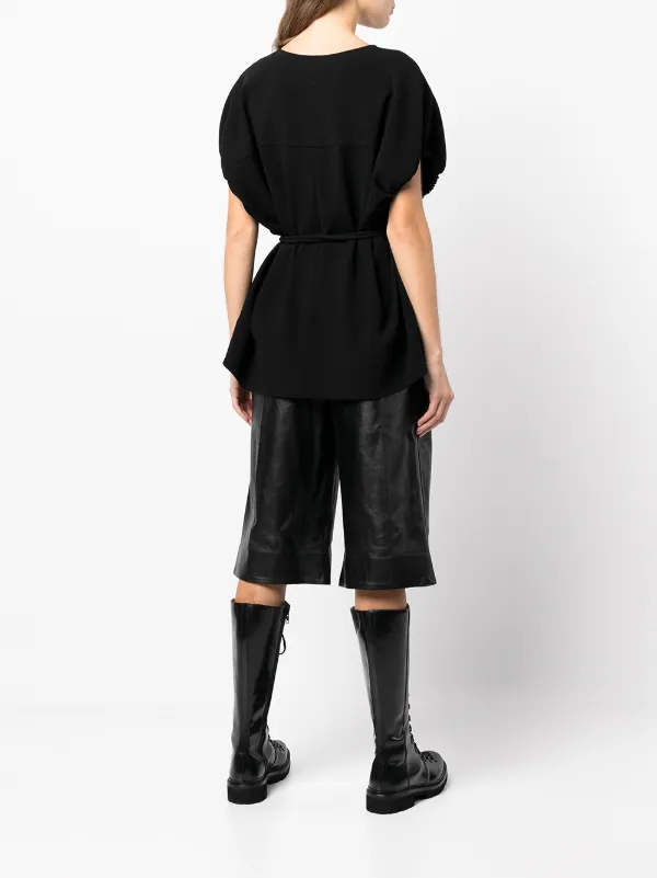 Proenza Schouler Matte Crepe Cocoon Top | Black | FARFETCH