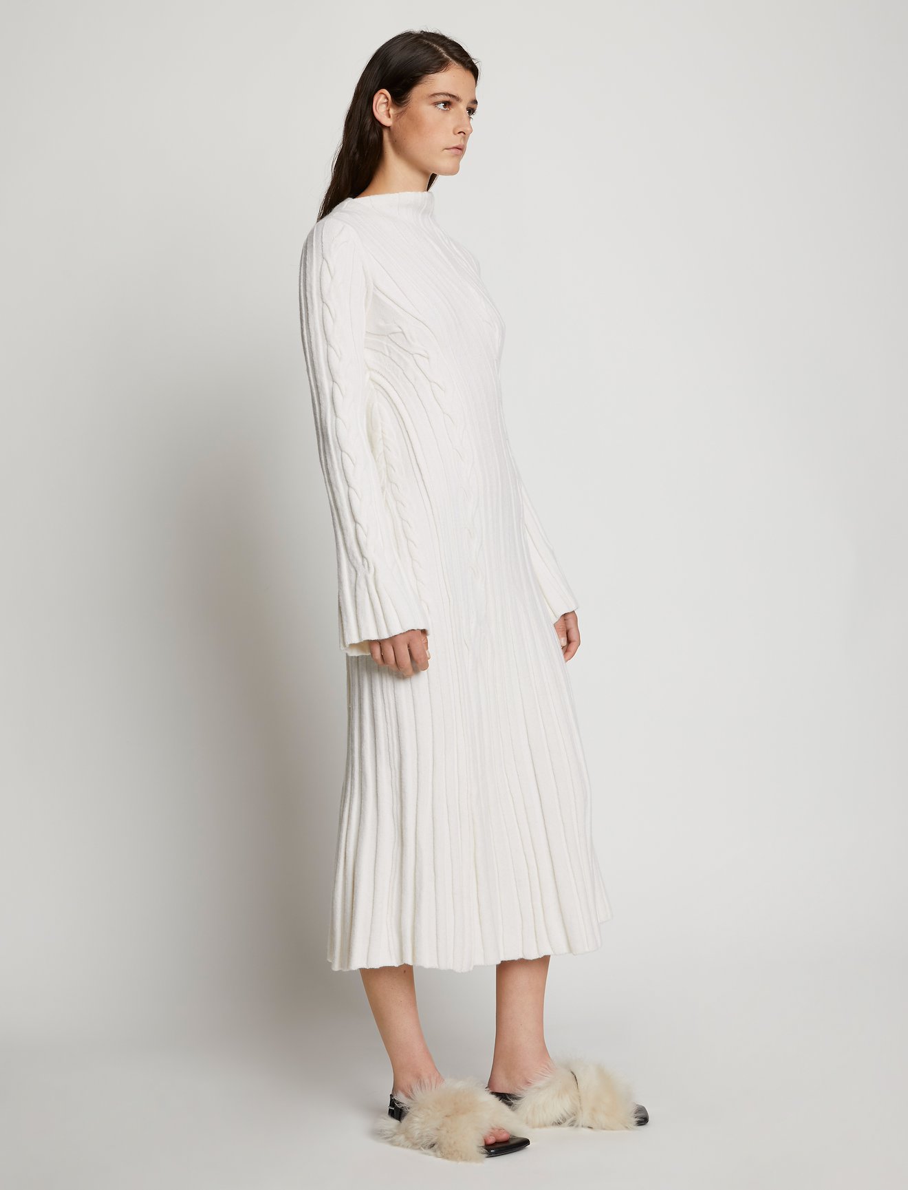 Bias Cable Knit Dress #1
