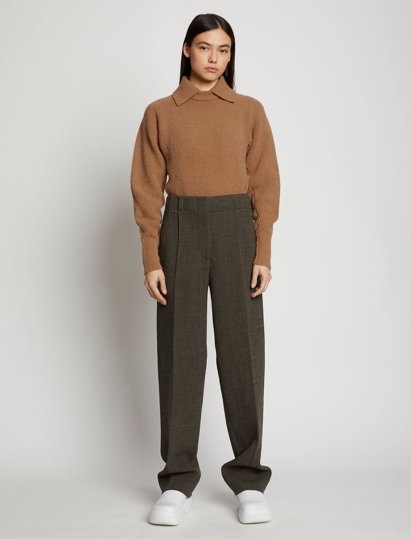Wool Cashmere Collared Sweater #1