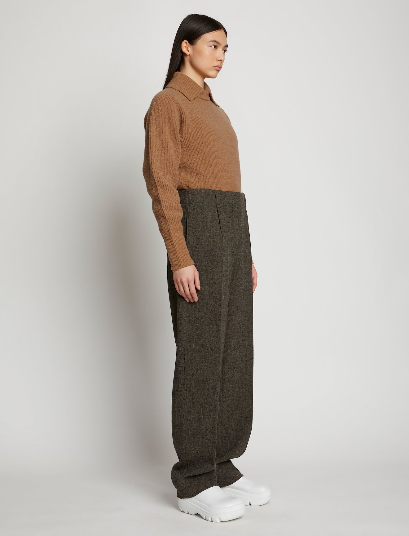 Wool Cashmere Collared Sweater #2
