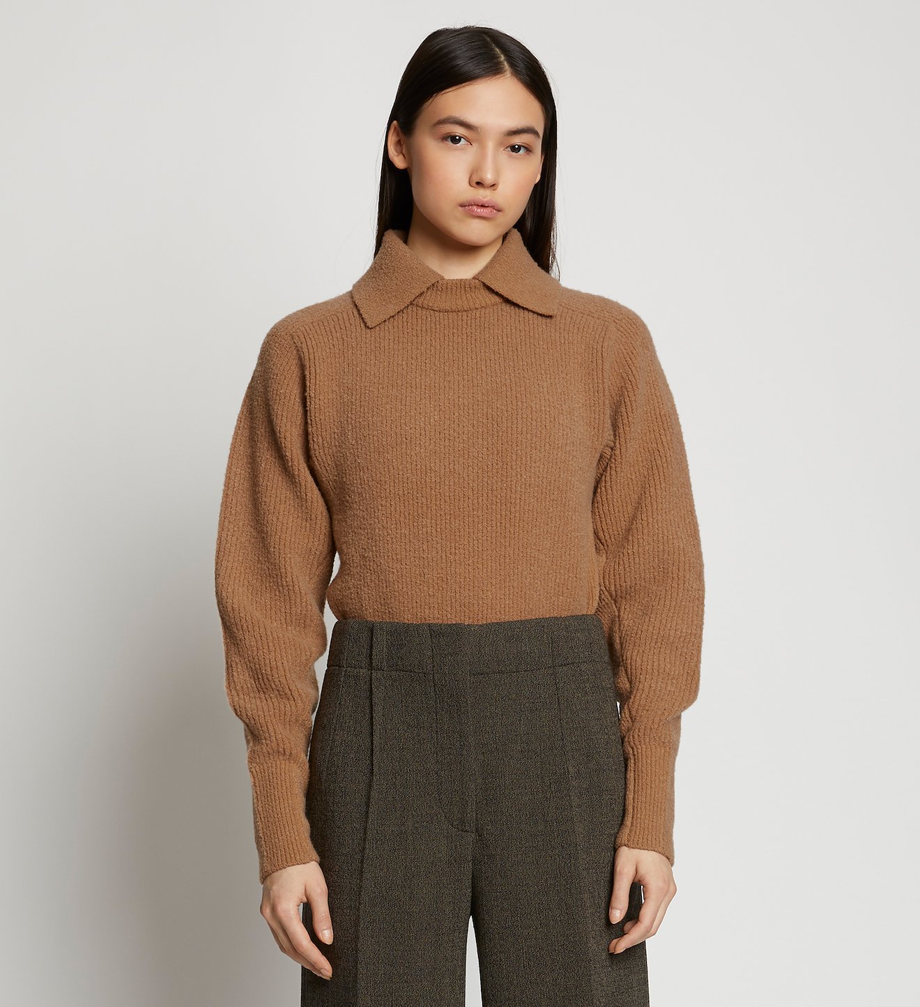 Wool Cashmere Collared Sweater