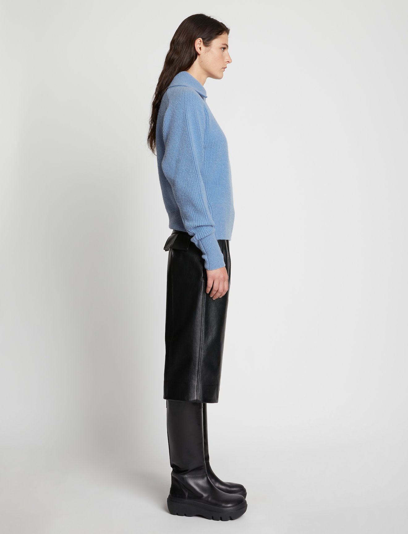 Wool Cashmere Collared Sweater #2