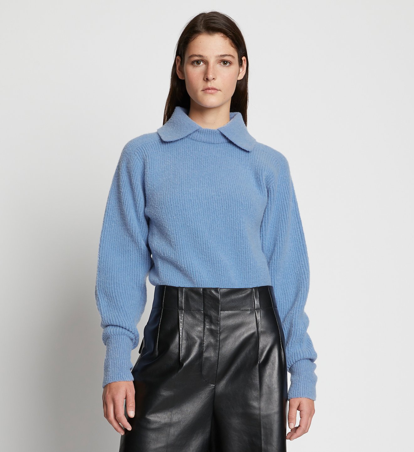 Wool Cashmere Collared Sweater