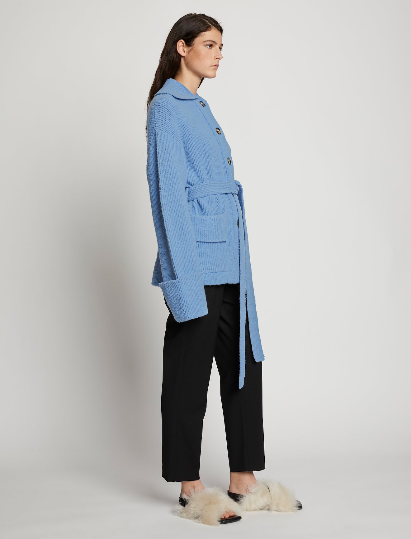 Wool Cashmere Belted Cardigan #1
