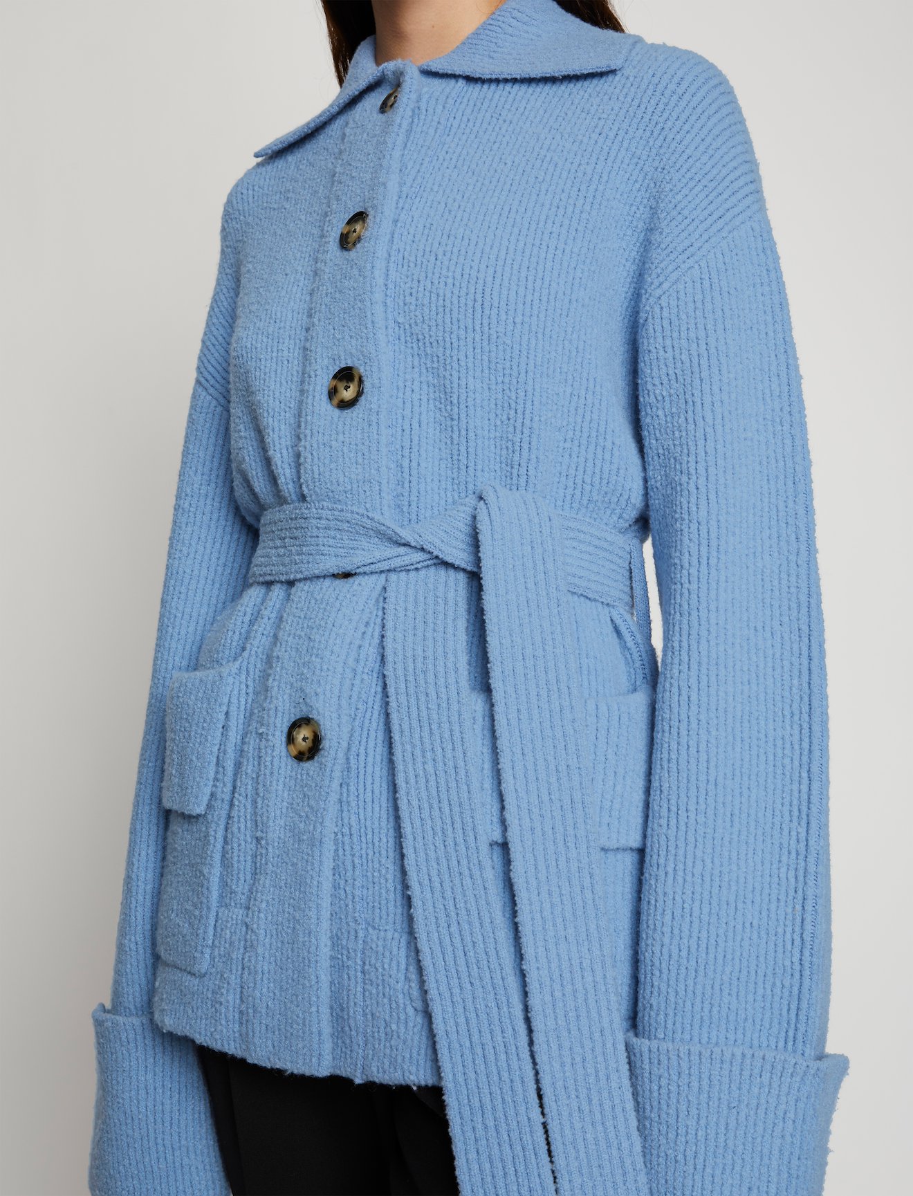 Wool Cashmere Belted Cardigan #3
