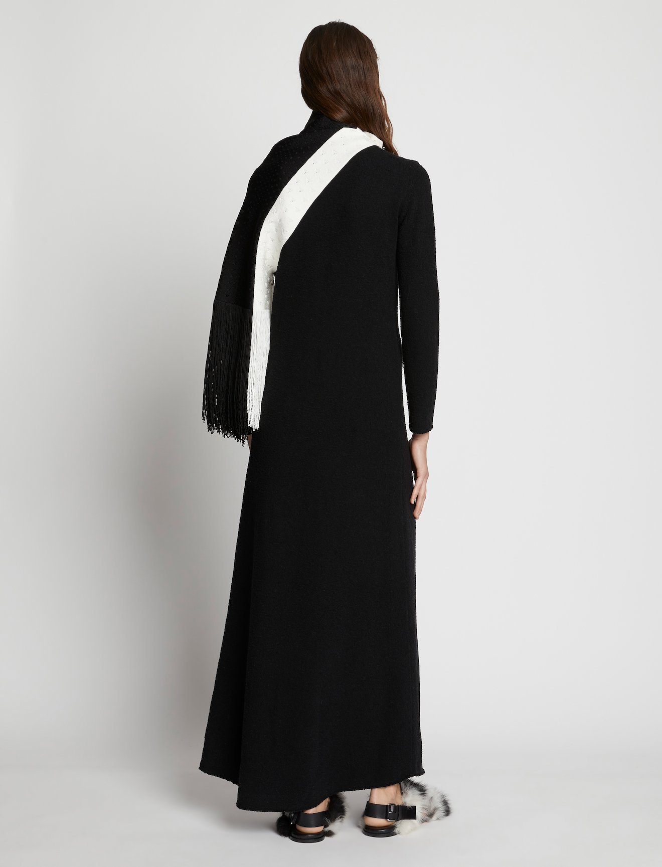 Silk Boucle Knit Scarf Dress #2