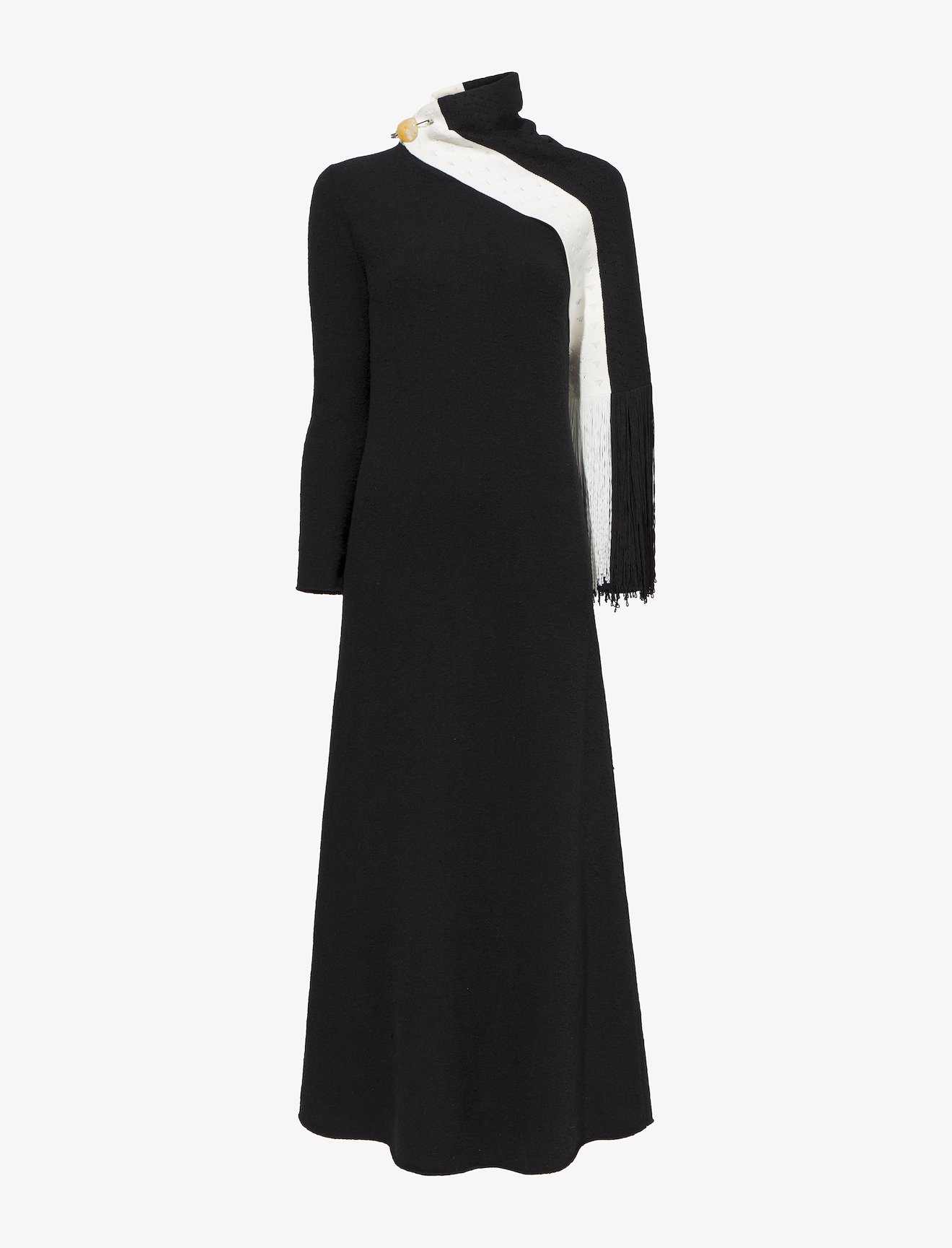 Silk Boucle Knit Scarf Dress #4