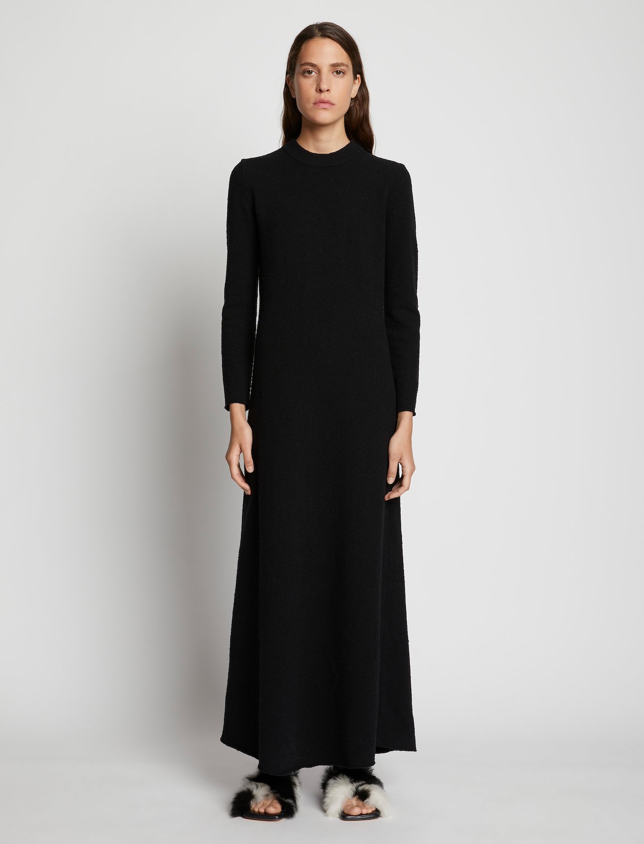 Silk Boucle Knit Scarf Dress #5