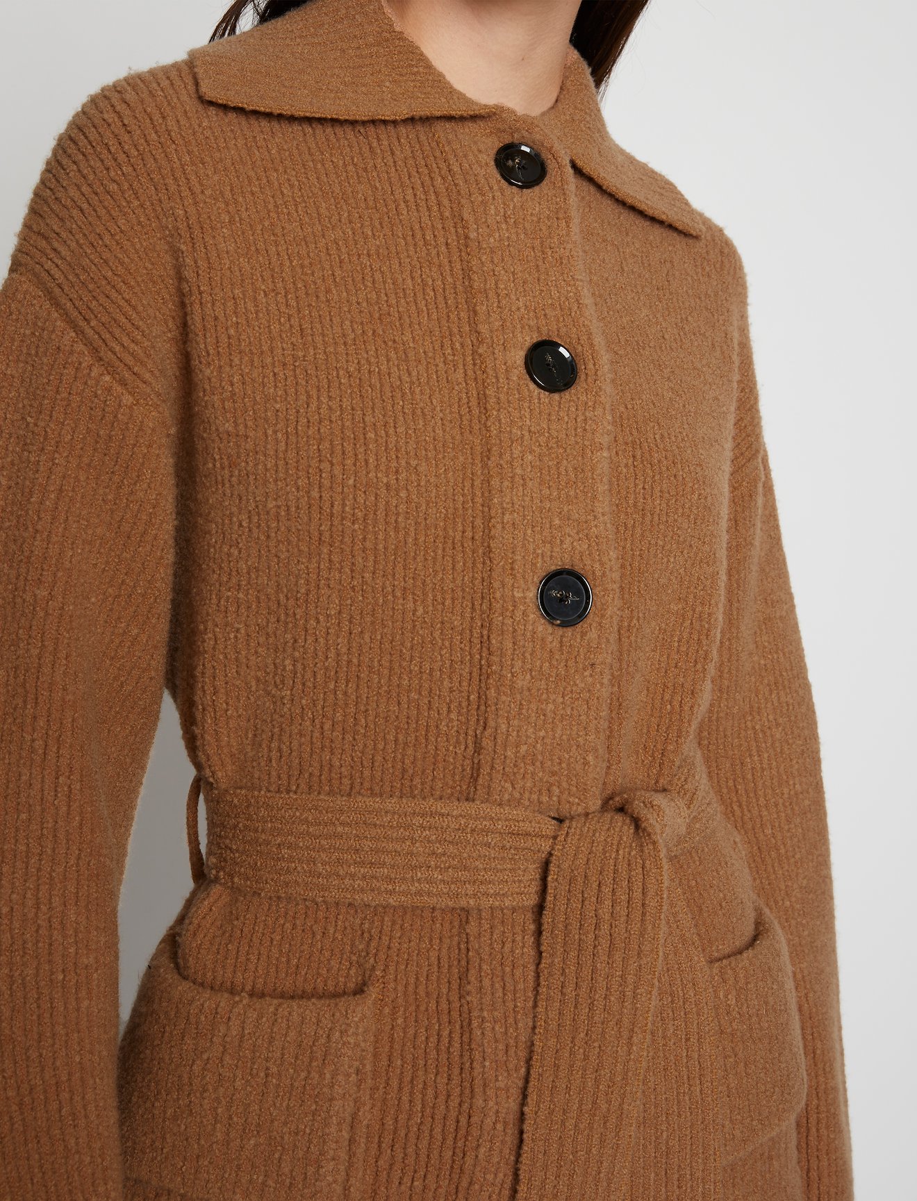 Wool Cashmere Belted Cardigan #3