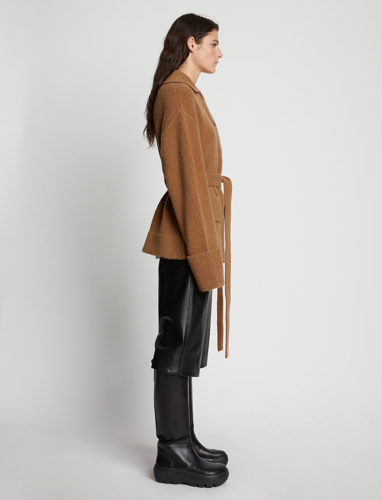 Wool Cashmere Belted Cardigan #1