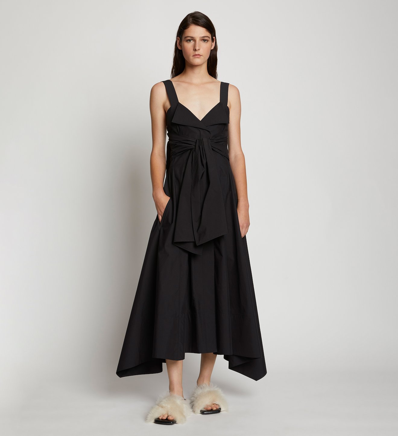 Poplin Waist Tie Dress