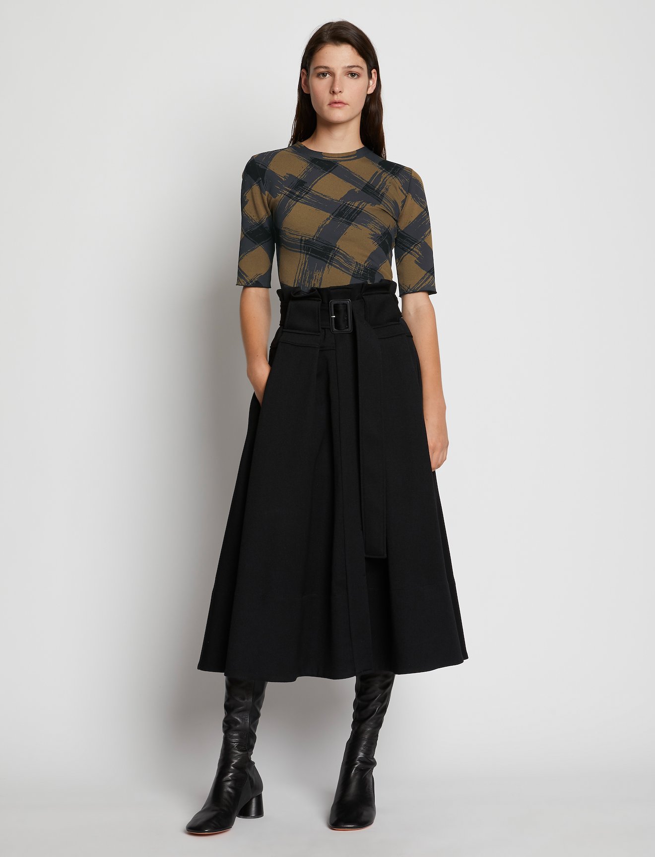 Gingham Jacquard Top #1