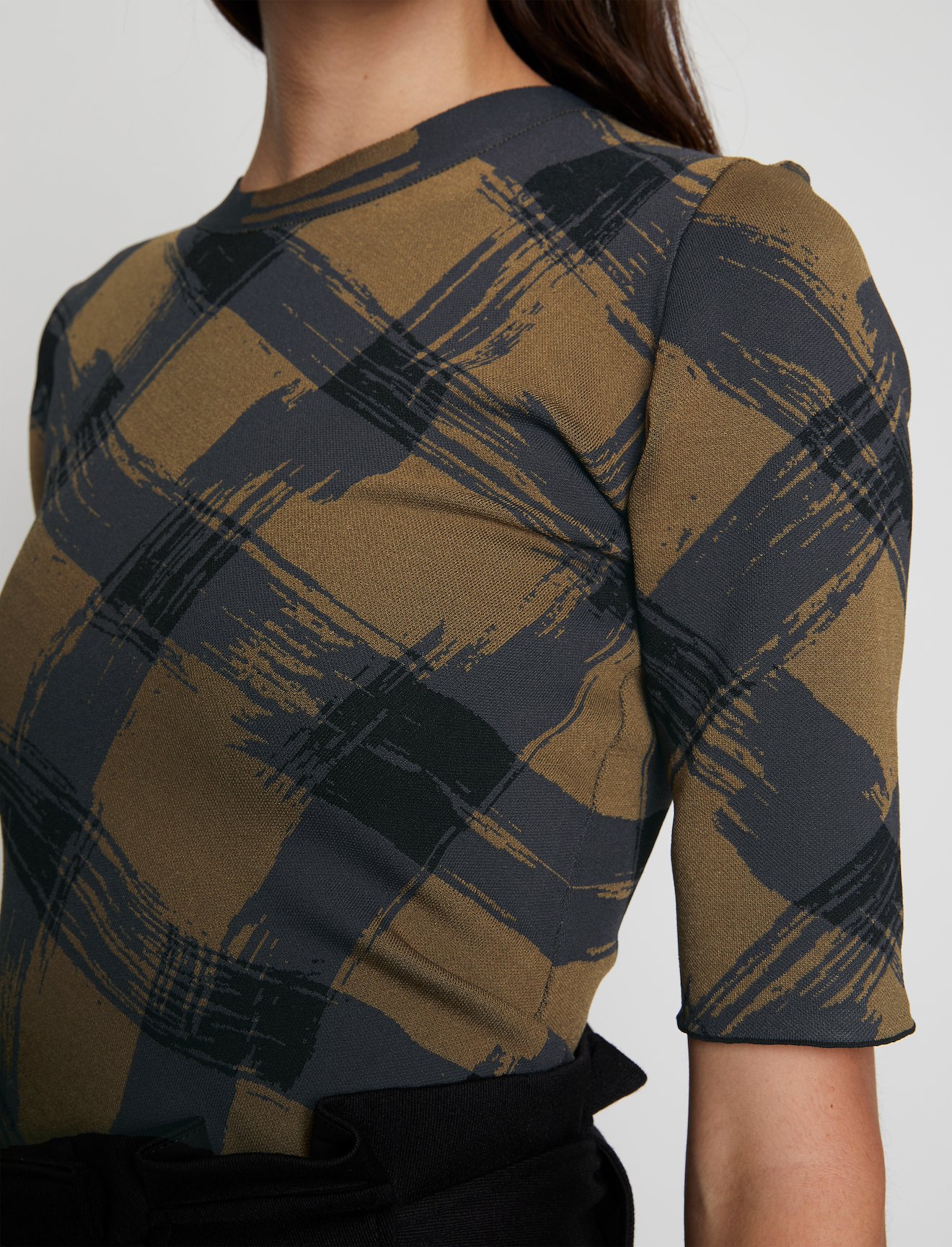 Gingham Jacquard Top #4