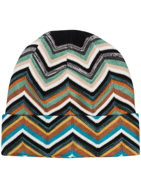 Missoni Zigzag Pattern Knit Beanie 