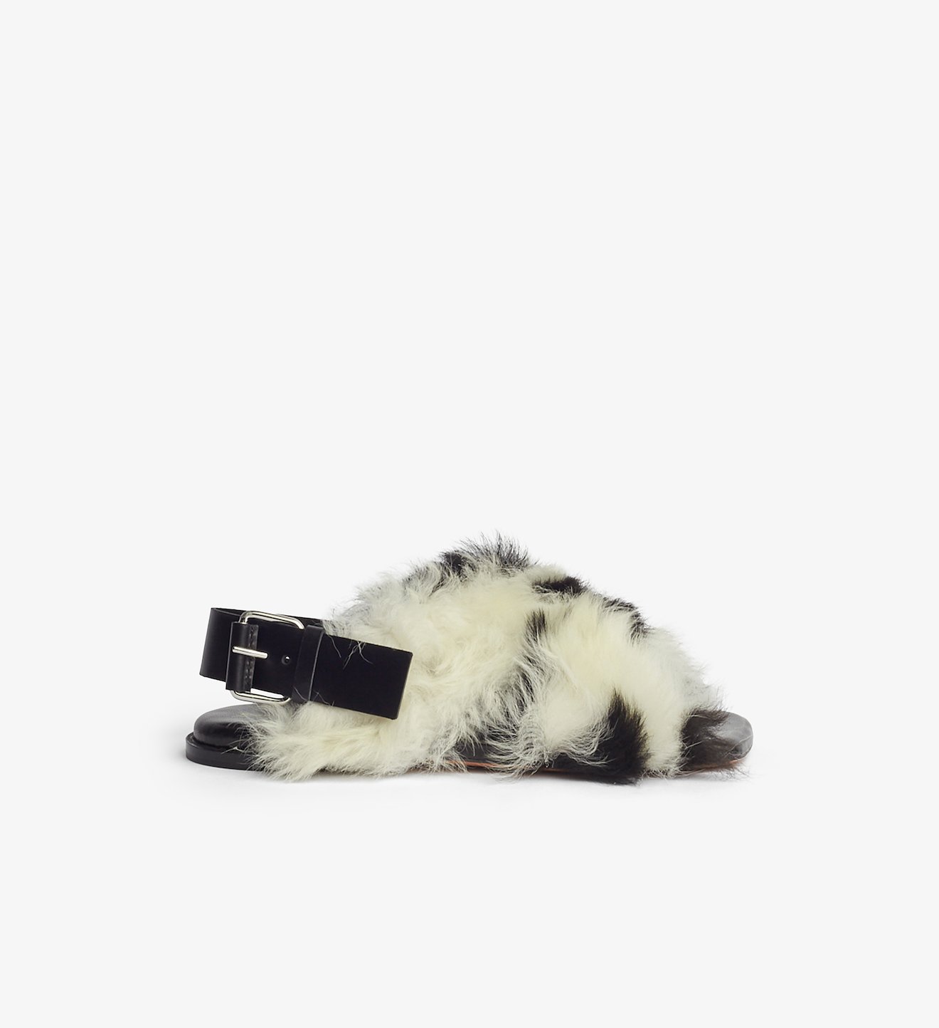 Square Shearling Sandals