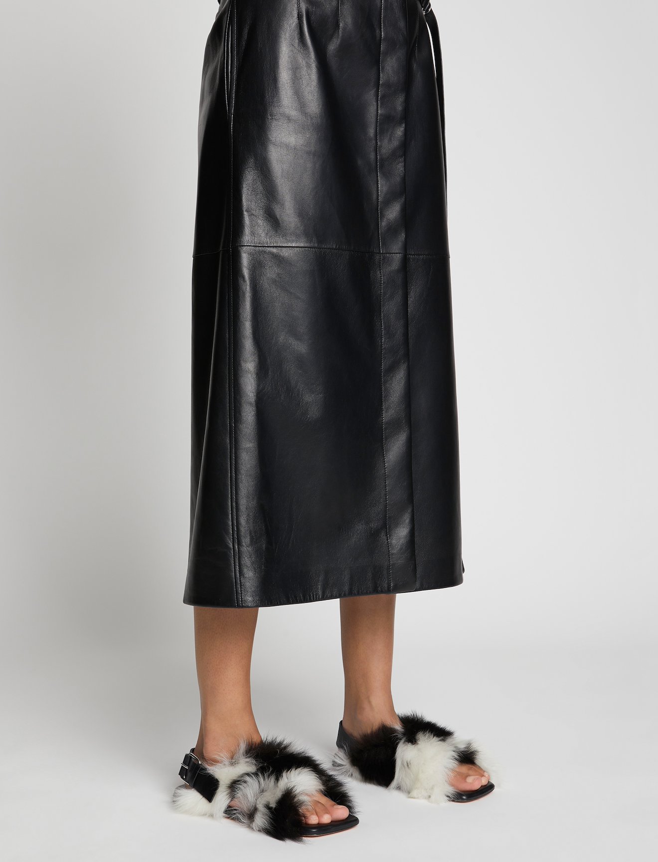 Square Shearling Sandals #1