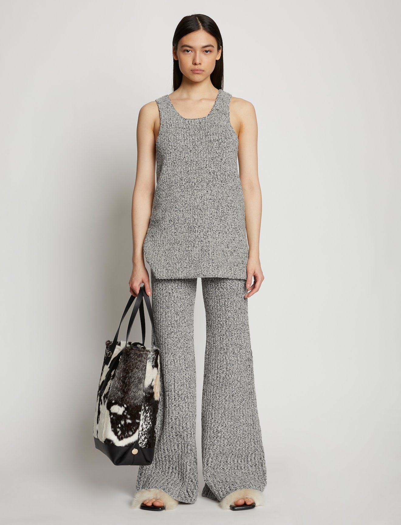 Melange Boucle Knit Tank #1