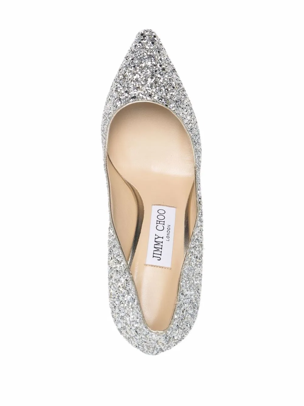фото Jimmy choo туфли-лодочки с заостренным носком и блестками