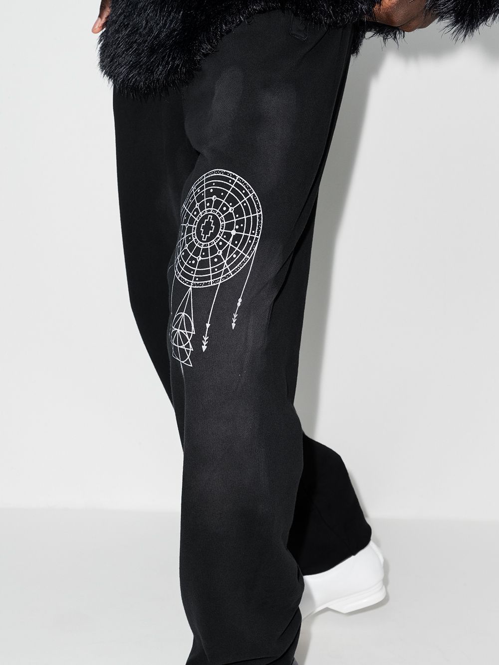 Shop Marcelo Burlon County Of Milan Dreamcatcher Print Track Pants In Black