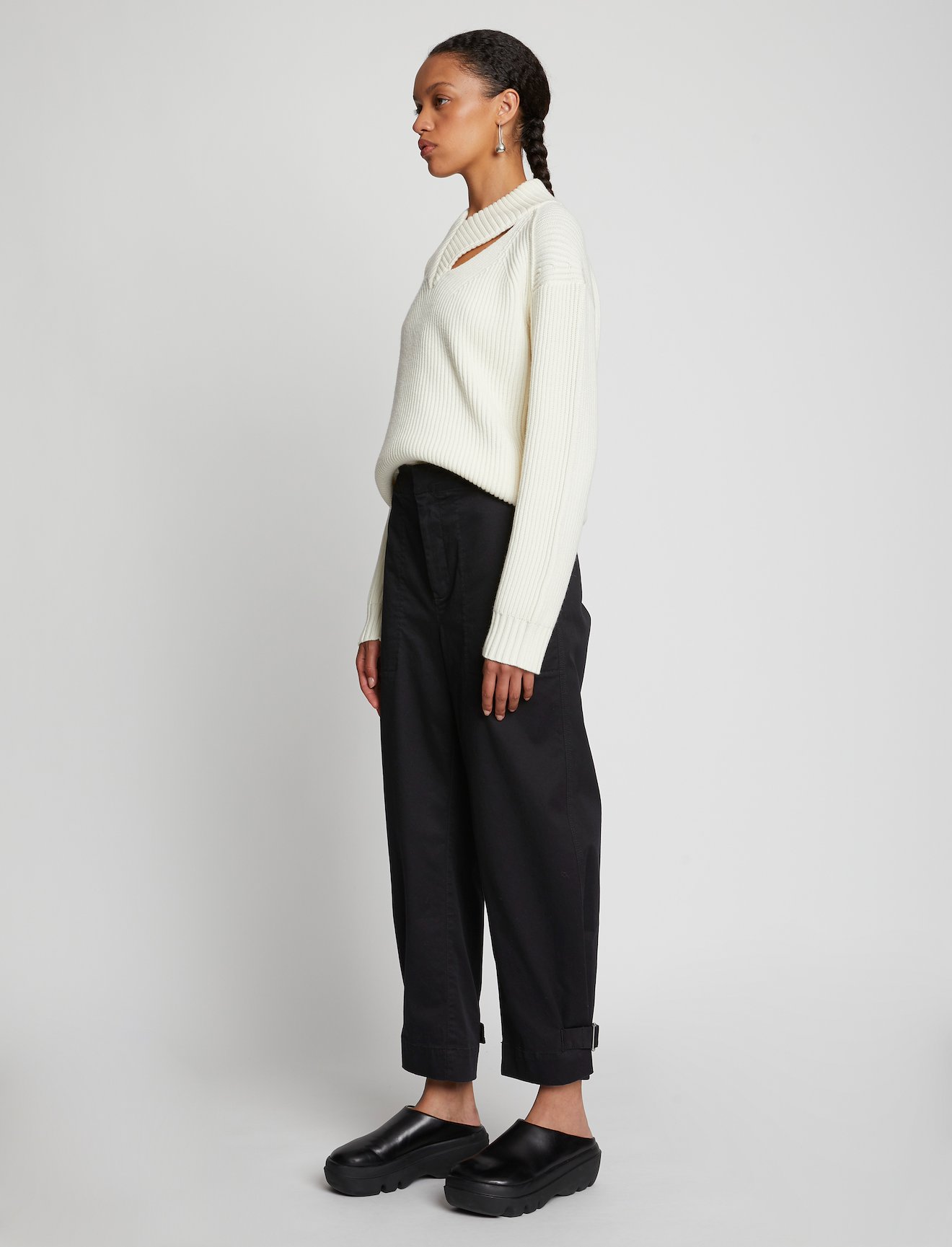 Cotton Twill Tapered Pants #1