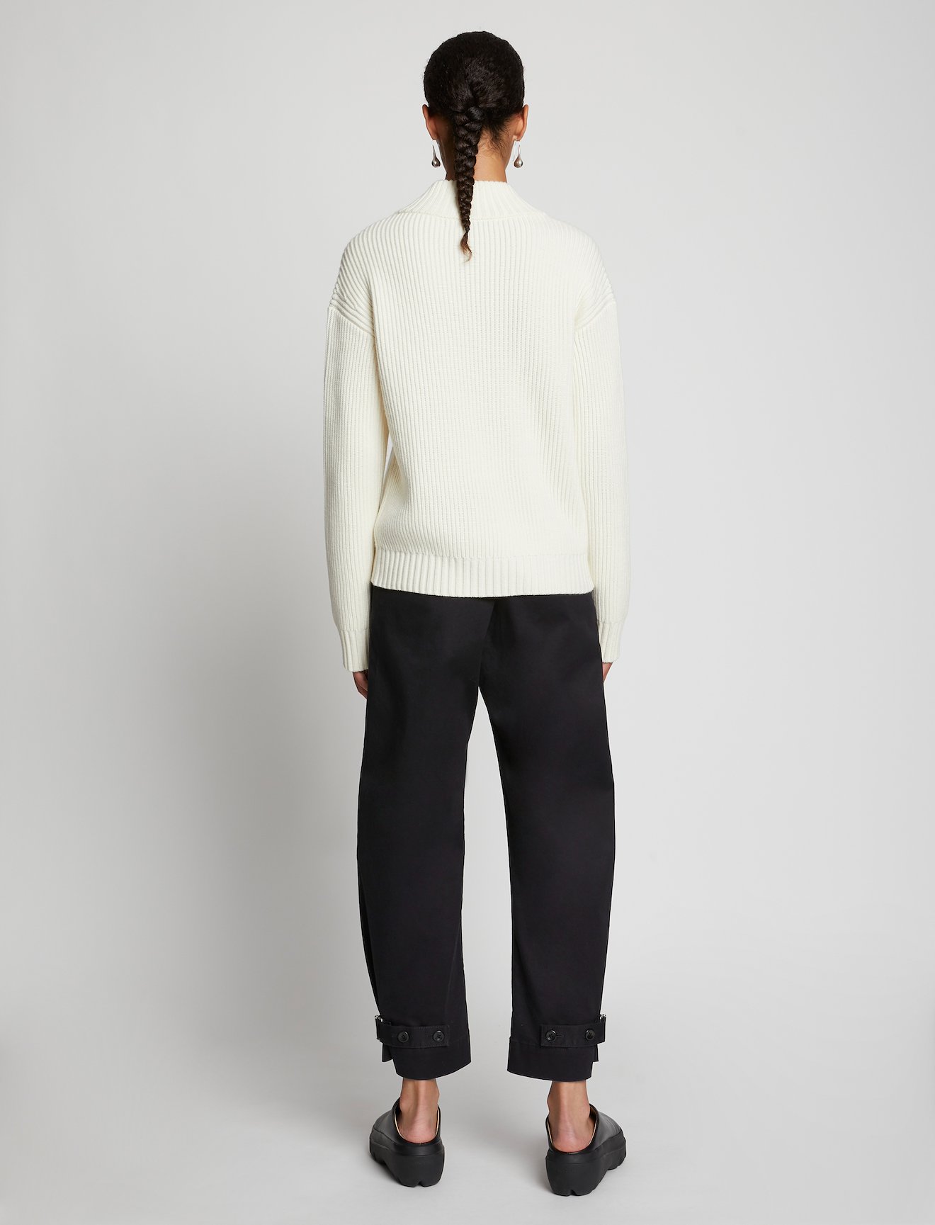 Cotton Twill Tapered Pants in black | Proenza Schouler