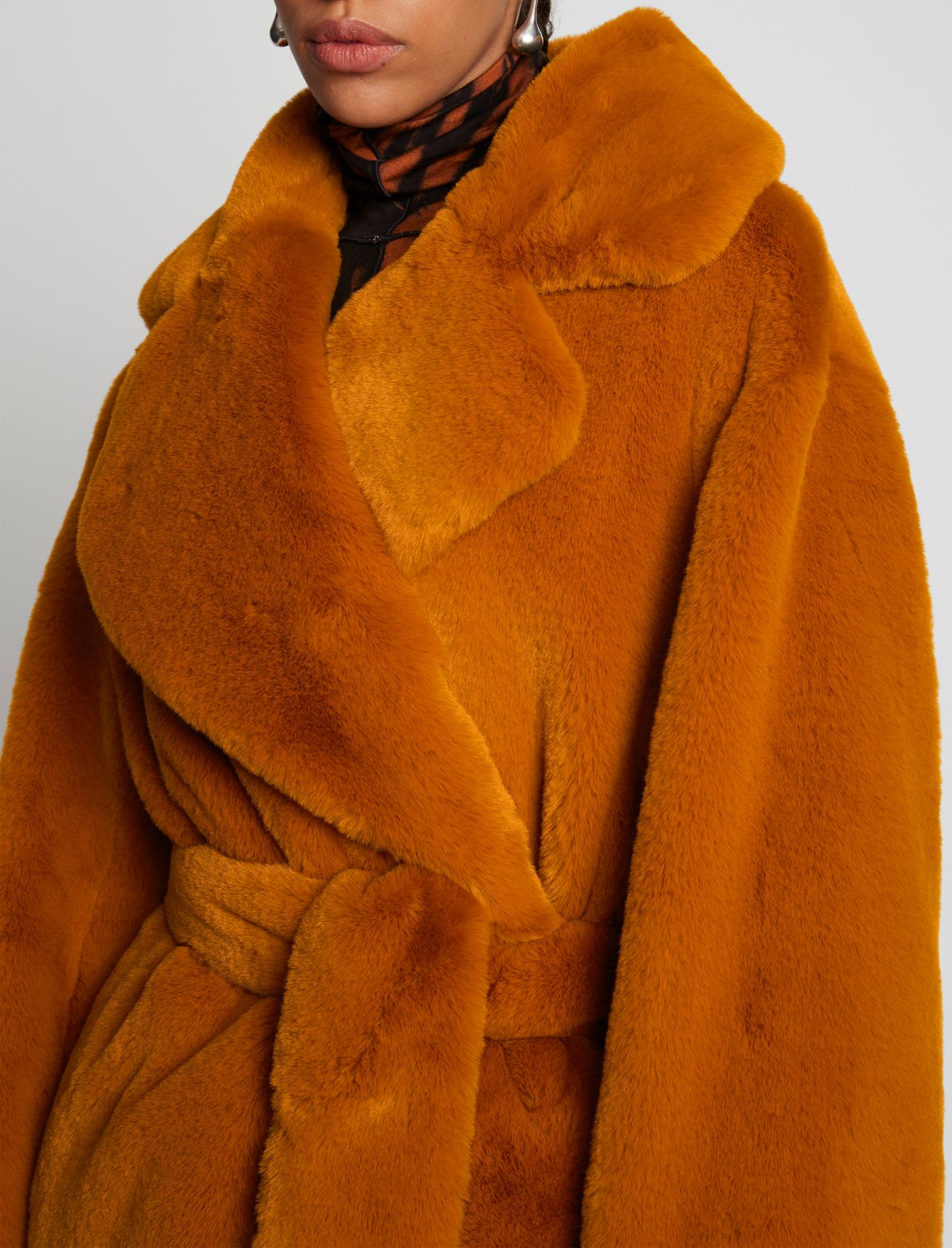 faux fur coat wrap