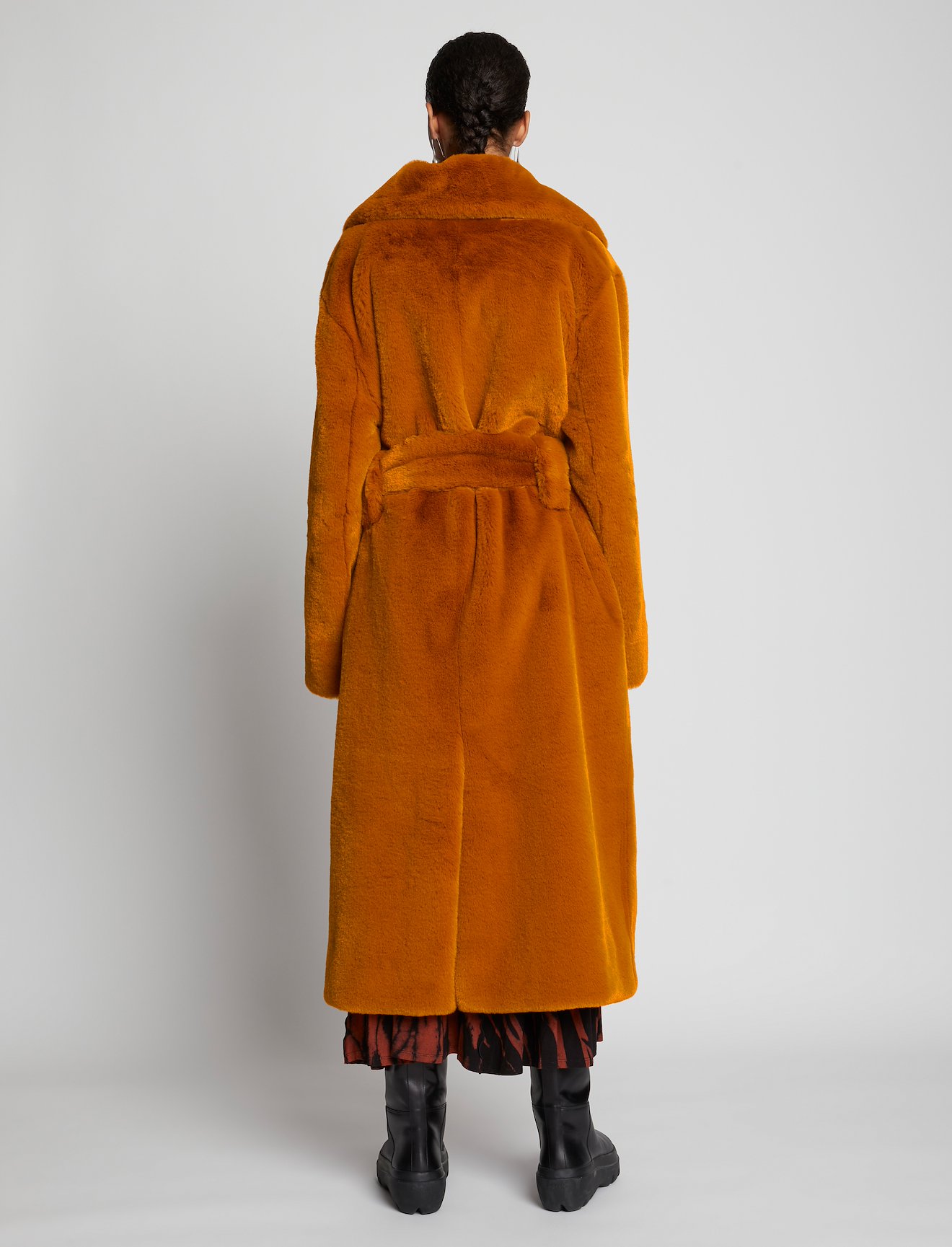 Faux Fur Belted Coat #2