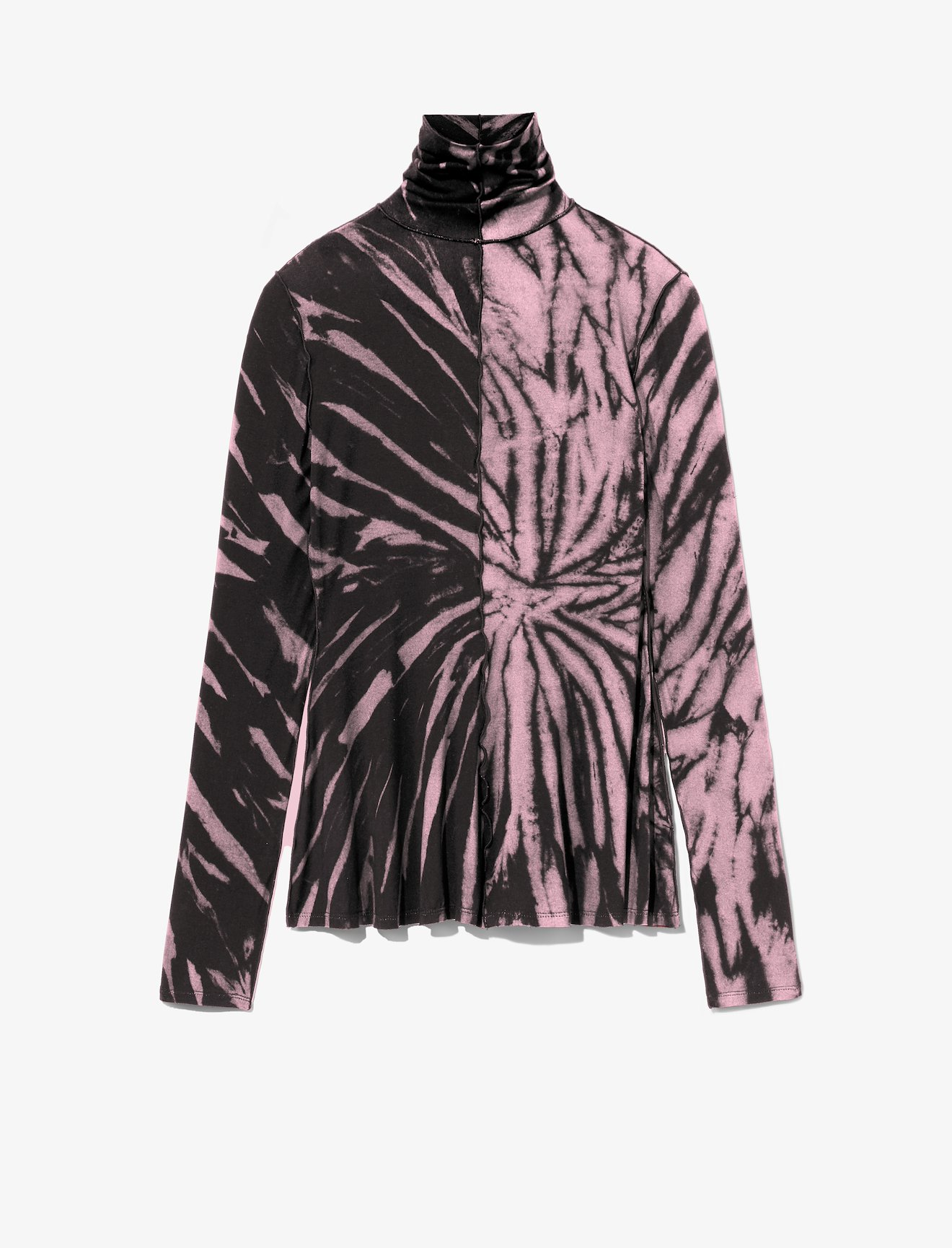 Spiral Tie Dye Turtleneck Top #5