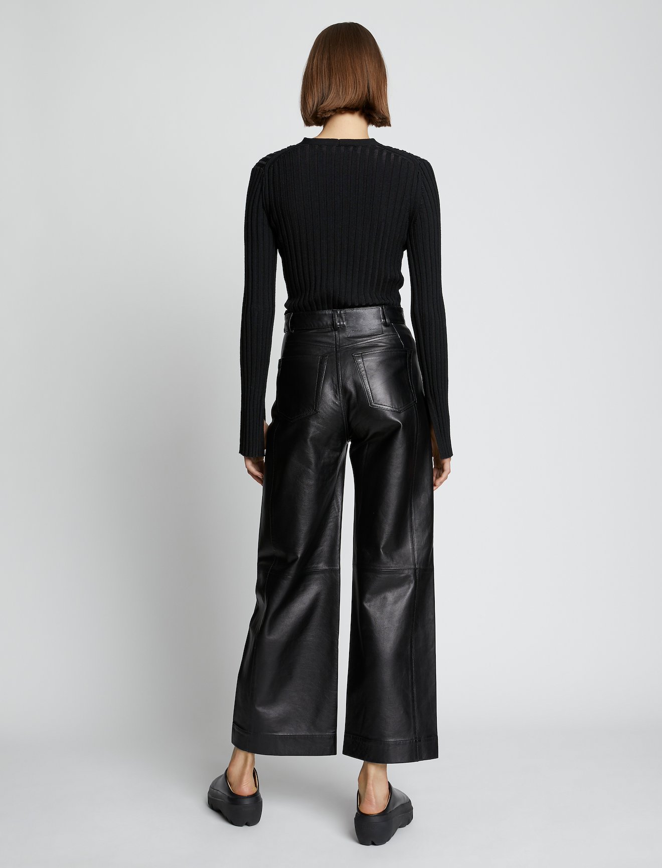 Merino Rib Knit V-Neck Sweater #3