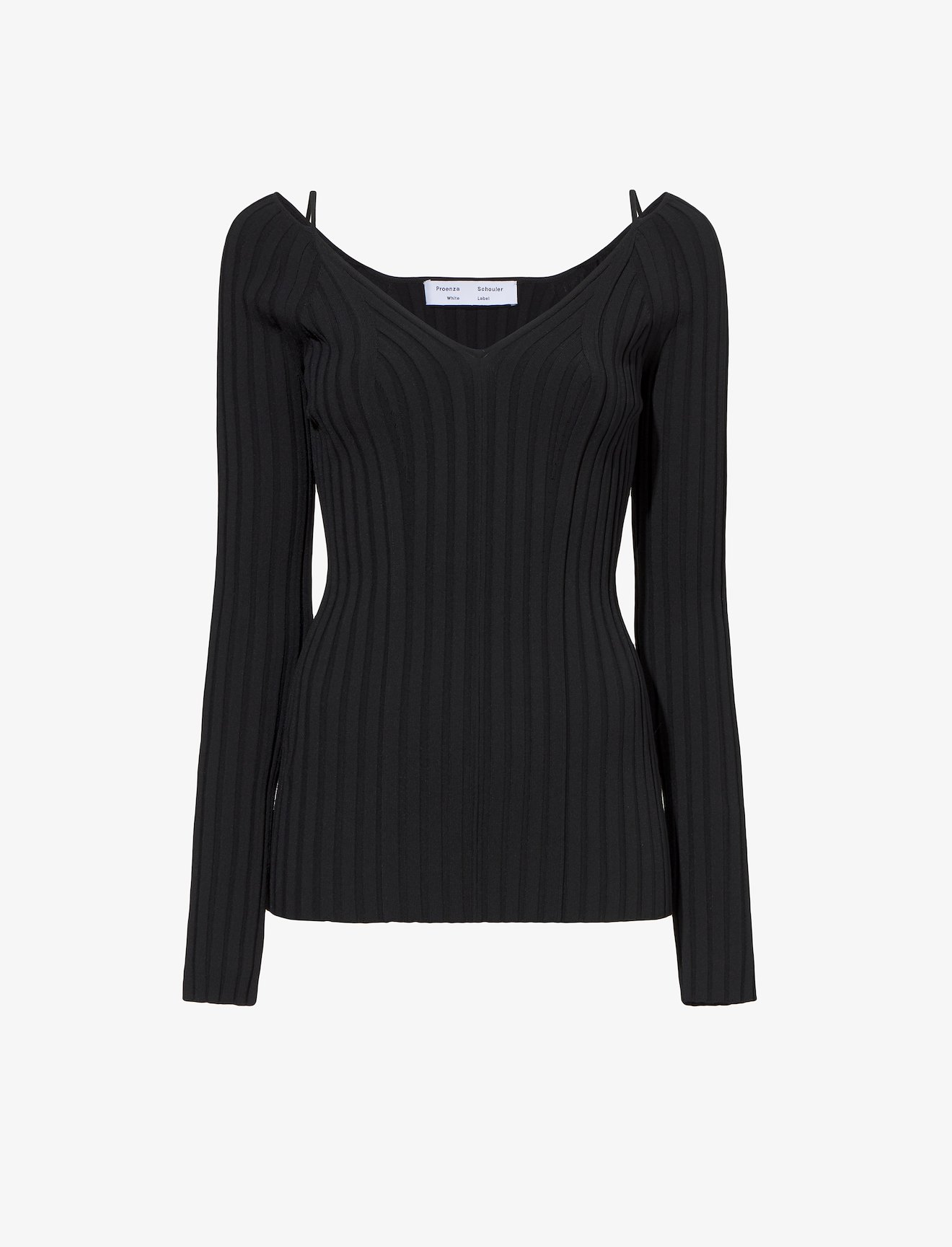 Merino Rib Knit V-Neck Sweater #5