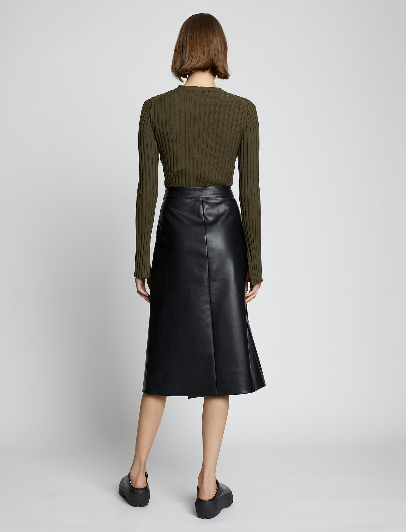 Merino Rib Knit V-Neck Sweater #3
