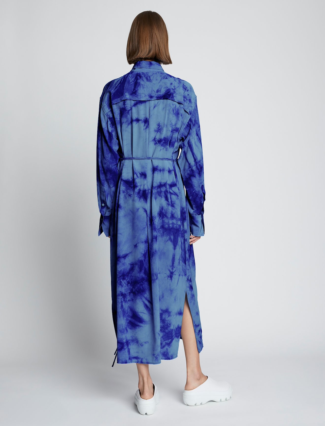 Tie Dye Silk Shirt Dress #2