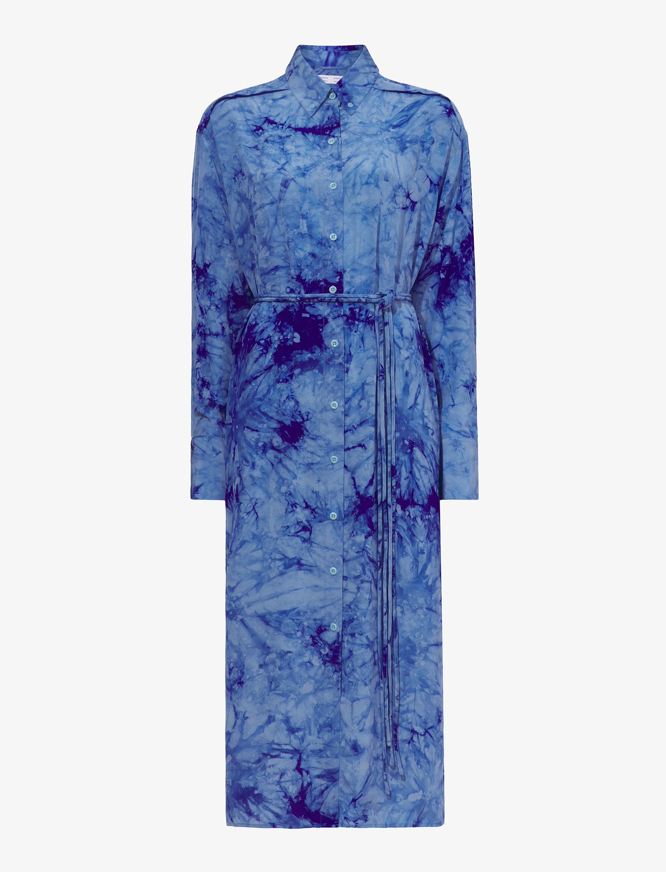 Tie Dye Silk Shirt Dress #4