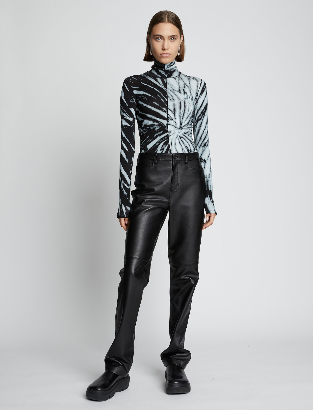 Spiral Tie Dye Turtleneck Top #1