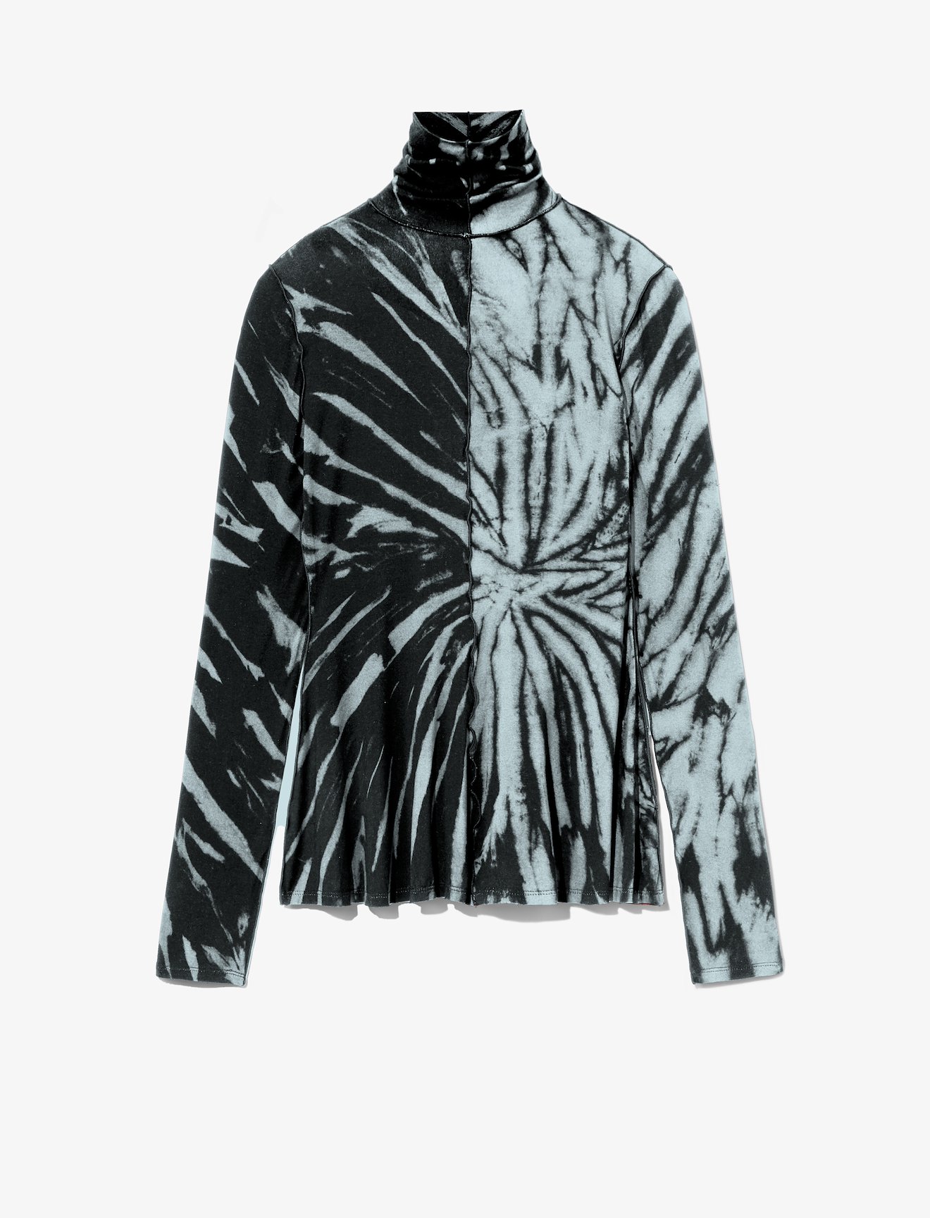 Spiral Tie Dye Turtleneck Top #5