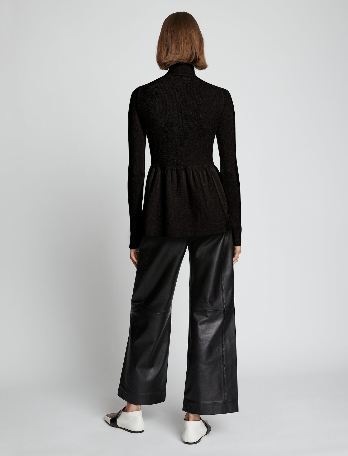 Chenille Turtleneck Sweater in black | Proenza Schouler