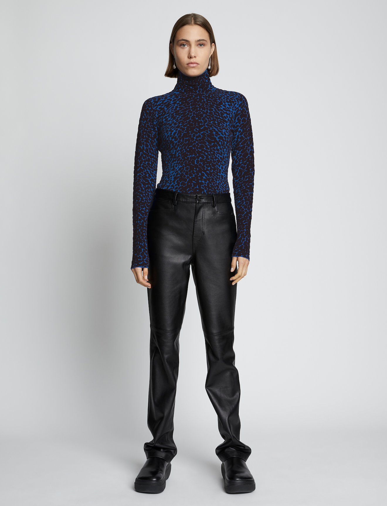 Dot Jacquard Turtleneck Sweater #1