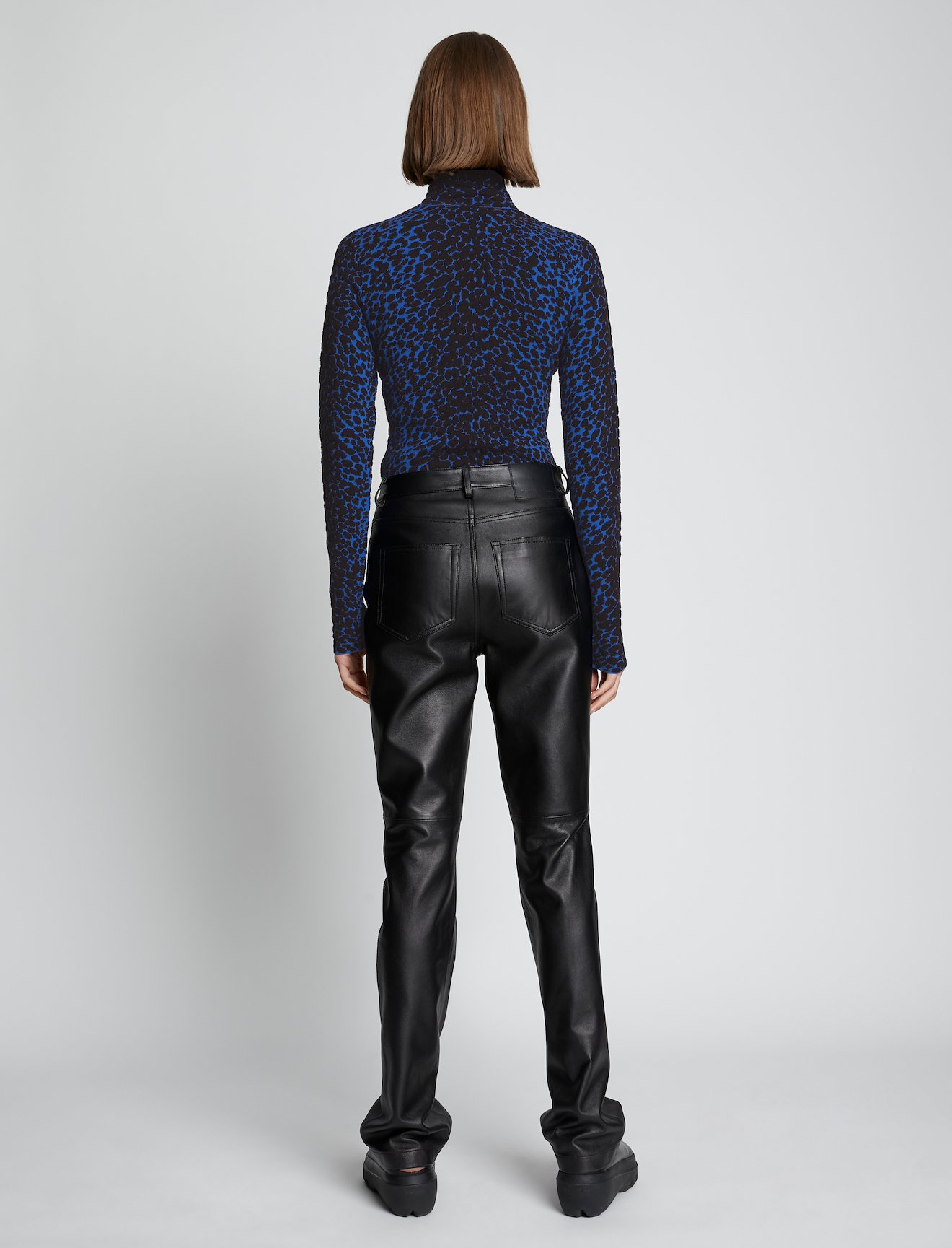 Dot Jacquard Turtleneck Sweater #3