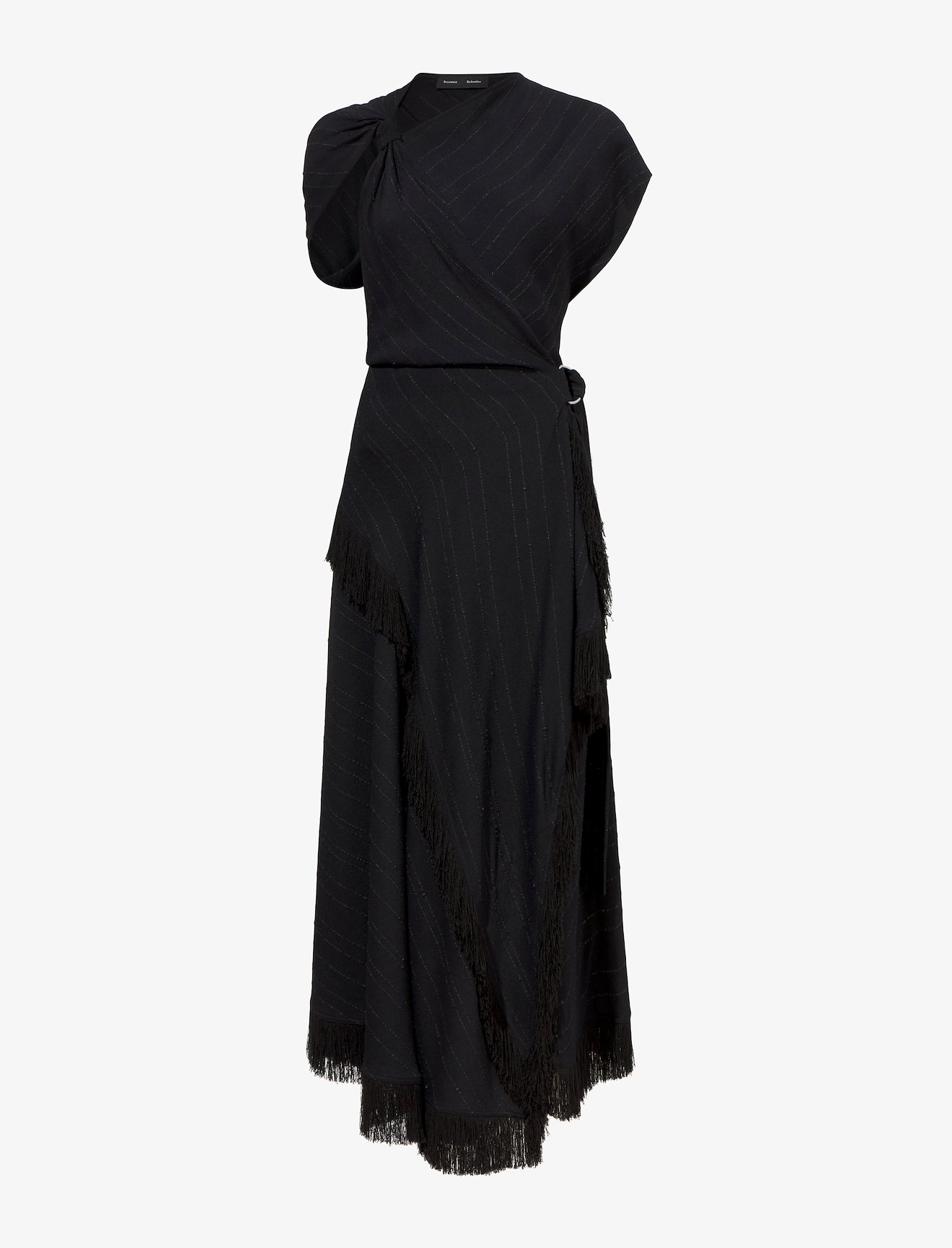 Textured Fringe Crepe Dress #4