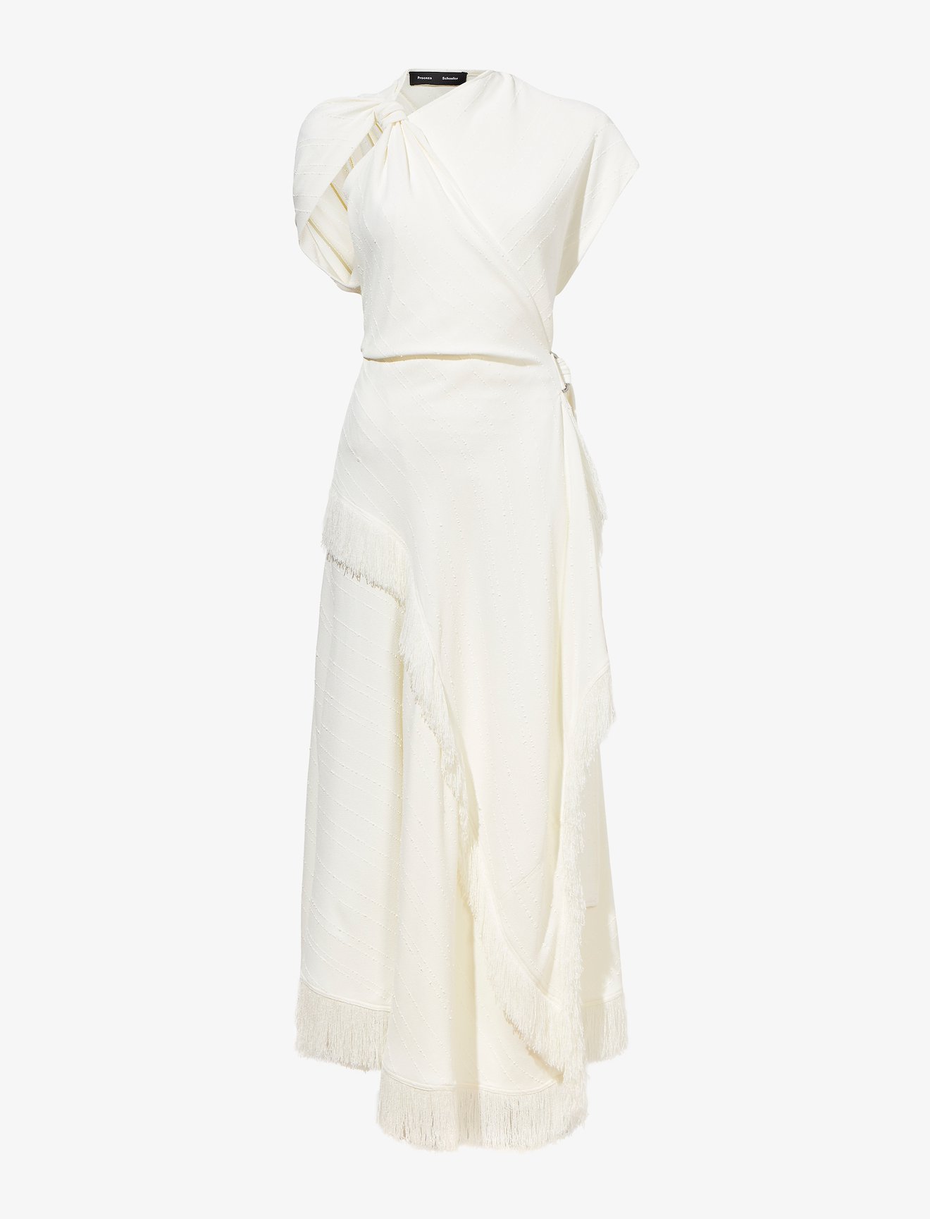 Textured Fringe Crepe Dress #4