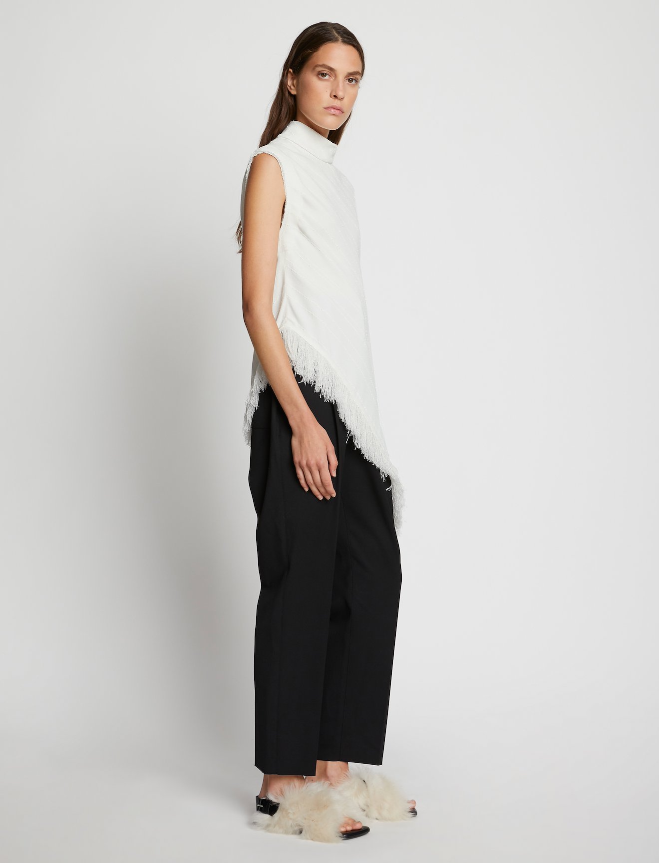 Textured Fringe Crepe Top #1