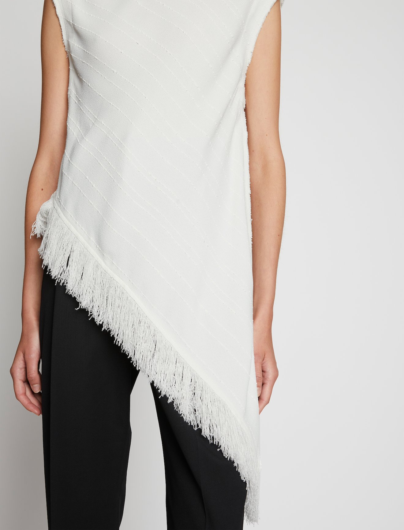 Textured Fringe Crepe Top #3