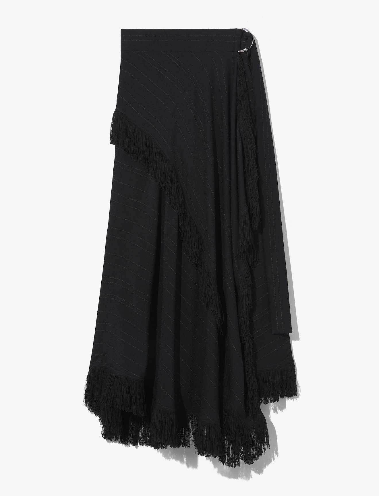 Textured Fringe Crepe Skirt #4