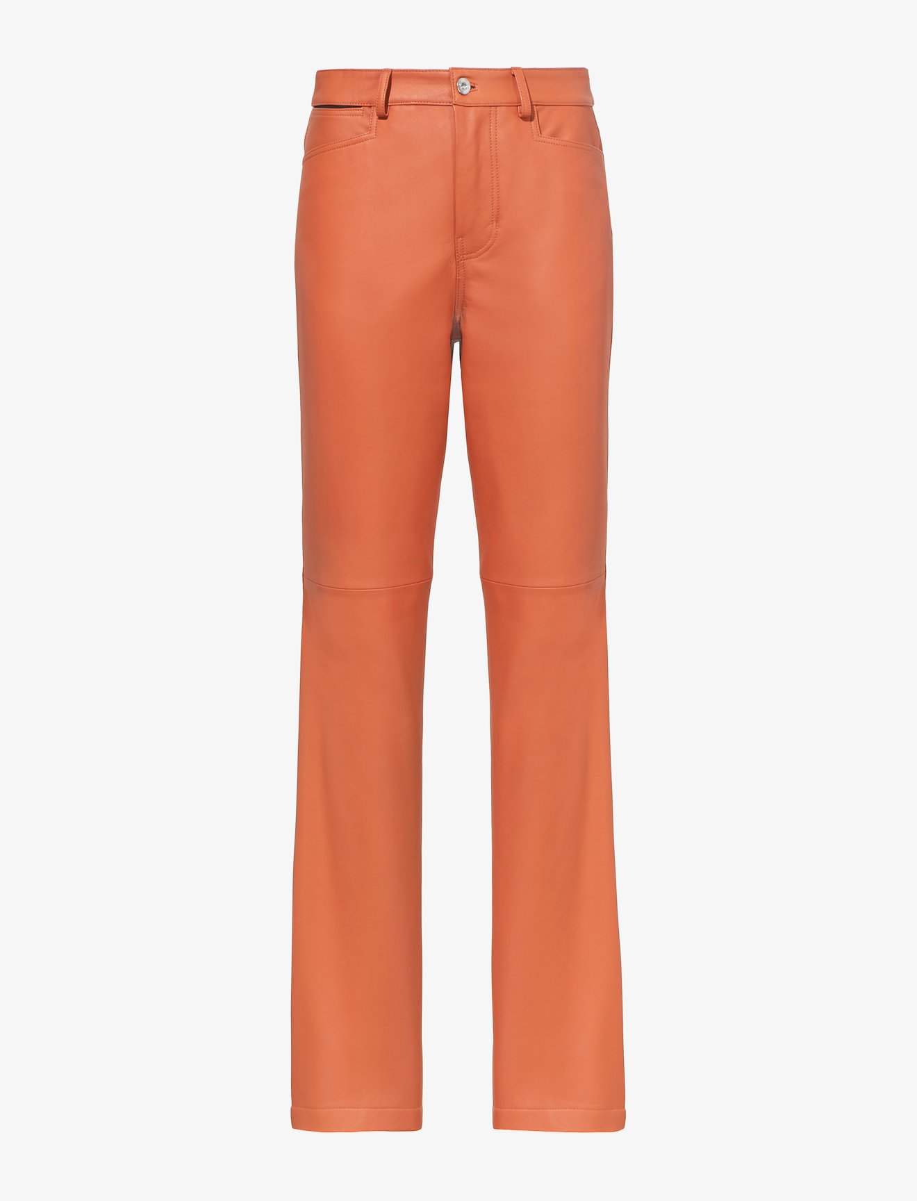 Leather Straight Pants #4