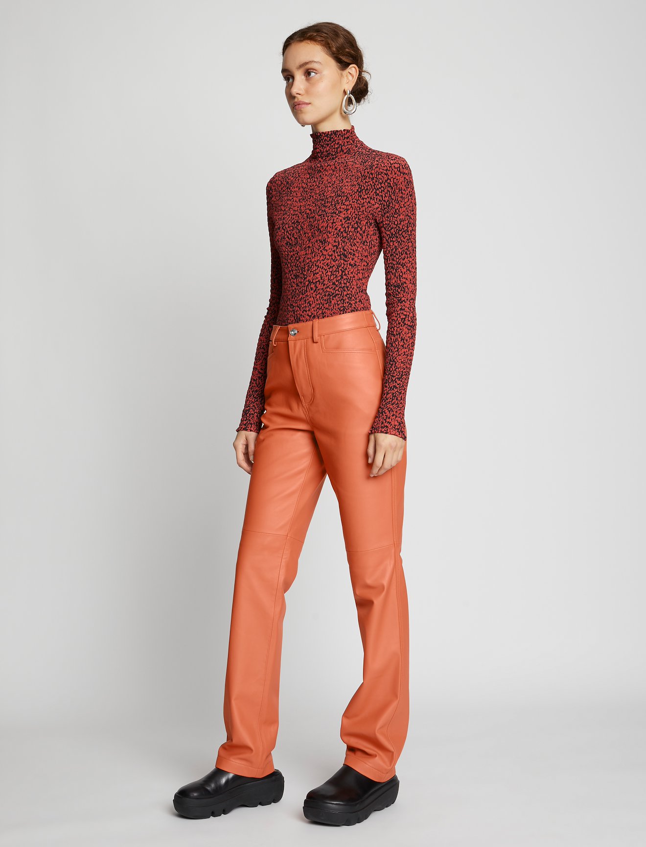 Leather Straight Pants #1